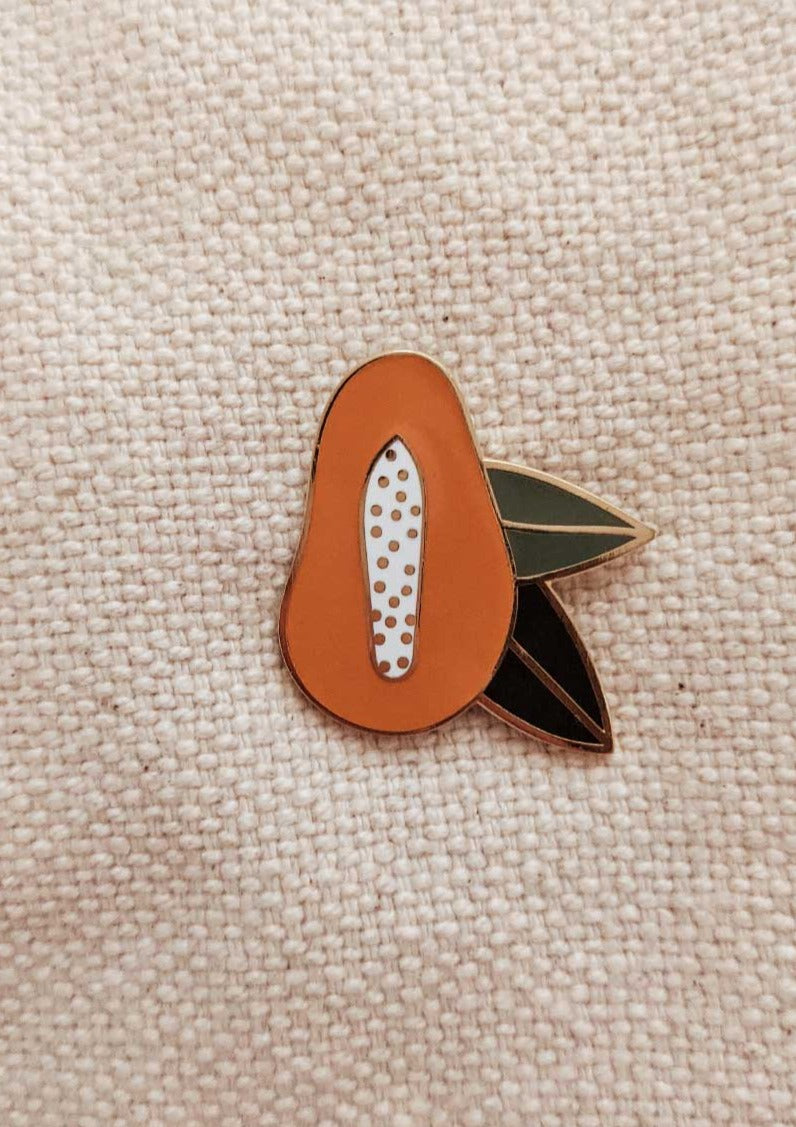 Papaya Enamel pin