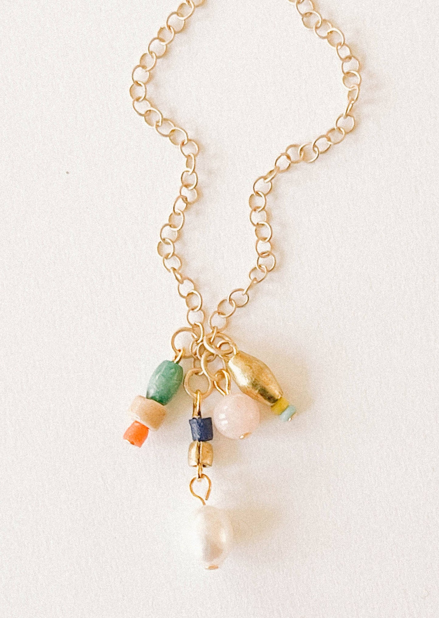 Dainty Charm Pearl Necklace