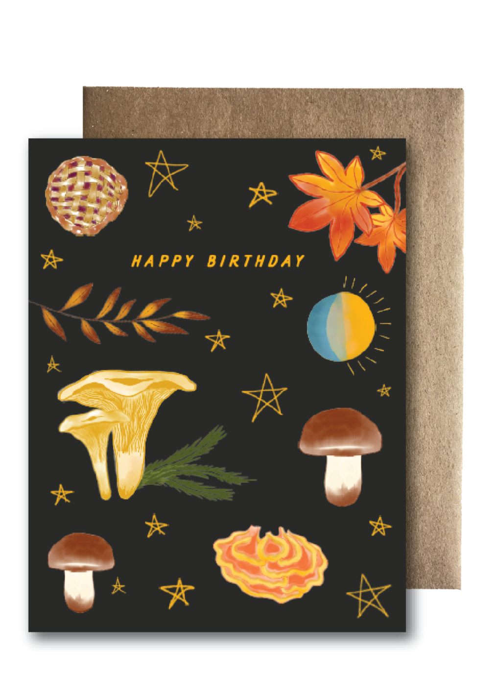 HBD Fall Mushrooms Card