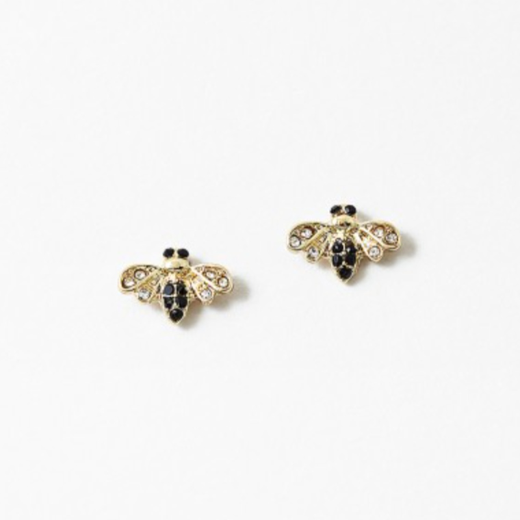 Bedazzled Bee Stud Earrings