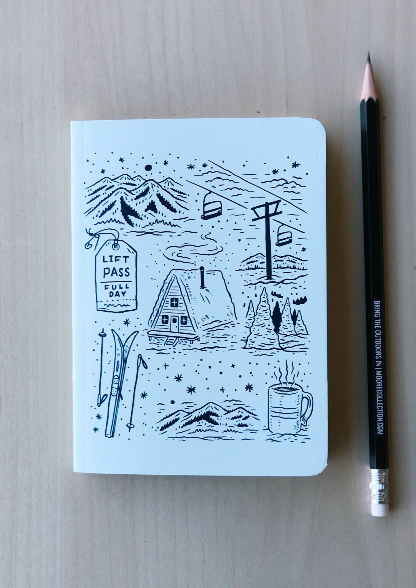 Ski Days Mini Notebook