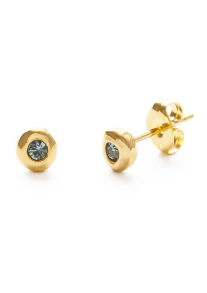 Terra Studs in Smoke Sapphire