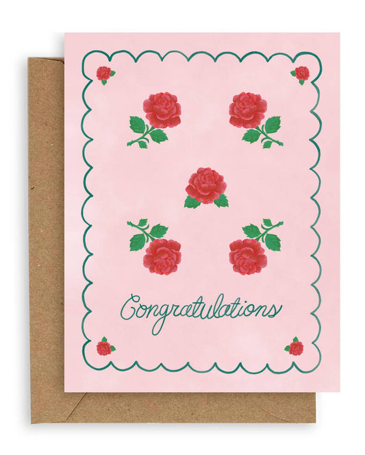 Rose Congrats Card