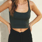 Micro Rib Knit Tank | Charcoal
