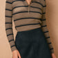 In Session Stripe Top | Mocha + Black