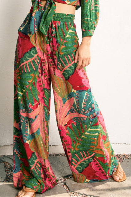 Tropic Like It's Hot Wide Leg Pants