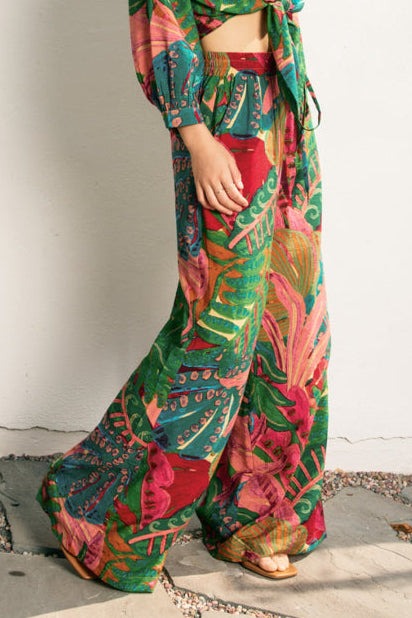 Tropic Like It's Hot Wide Leg Pants