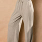 Wide Leg Sweat Pants | Beige