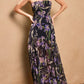 Midnight Iris Strapless Dress