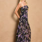 Midnight Iris Strapless Dress