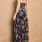 Midnight Iris Strapless Dress