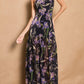 Midnight Iris Strapless Dress