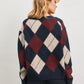 As If Argyle Cardigan