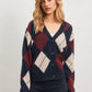 As If Argyle Cardigan