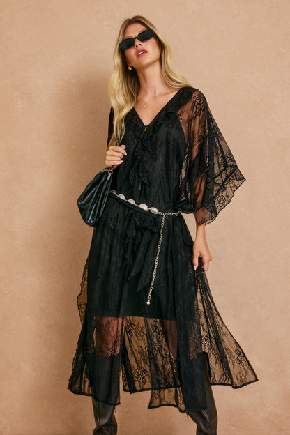 Echo Dunes Ruffled Lace Dress