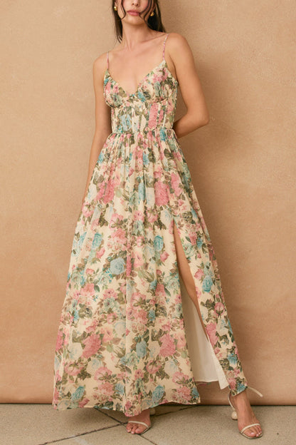 Gilded Ballroom Corset Maxi Dress