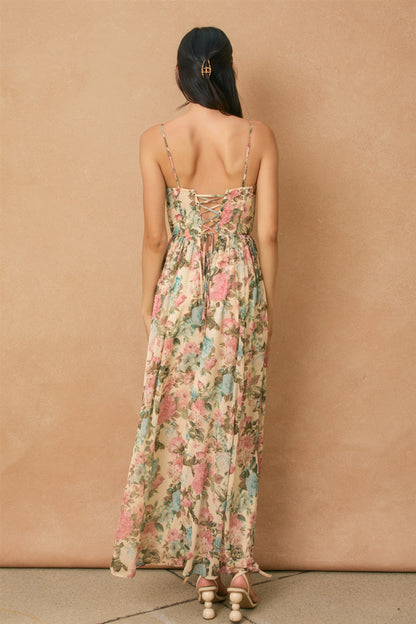 Gilded Ballroom Corset Maxi Dress