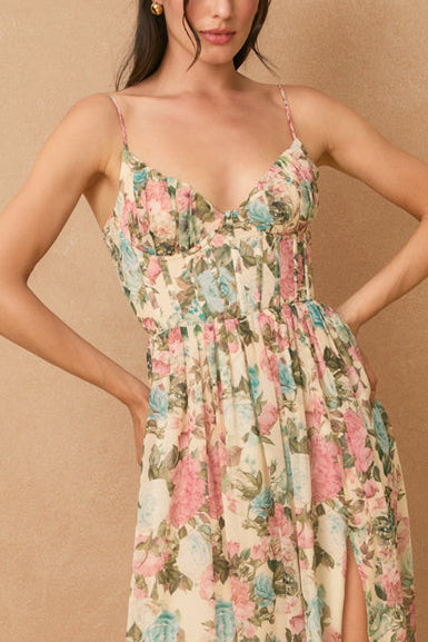 Gilded Ballroom Corset Maxi Dress