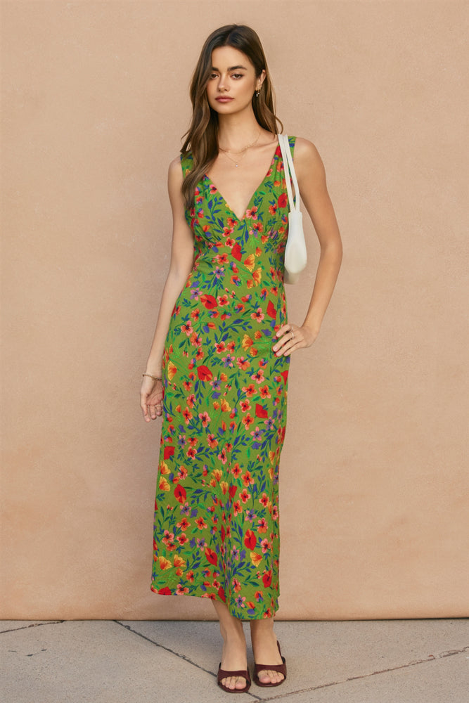 Wildflower Bias Cut Midi Dress