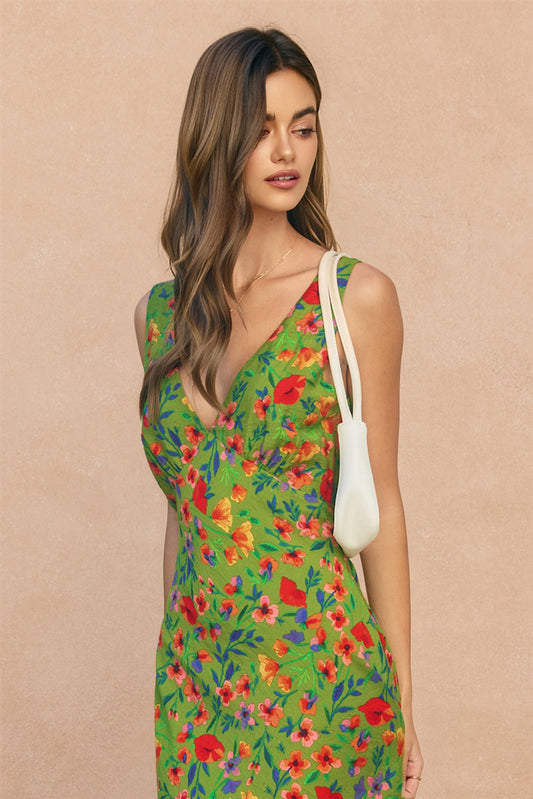 Wildflower Bias Cut Midi Dress