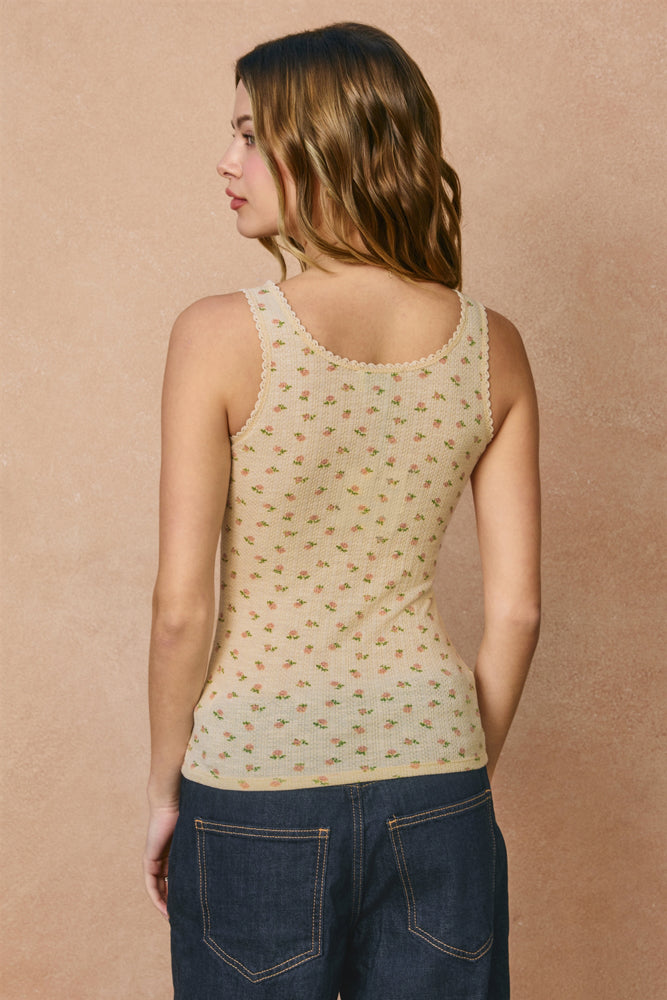 Ditsy Floral Longline Tank