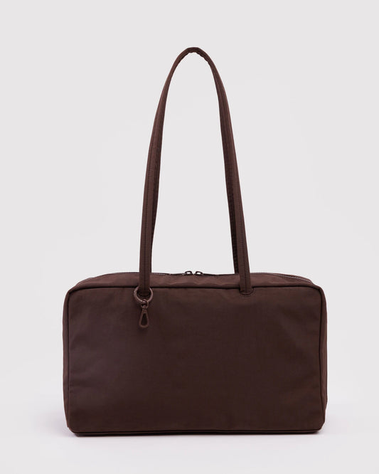 Medium Nylon Bowler Bag | Coffee