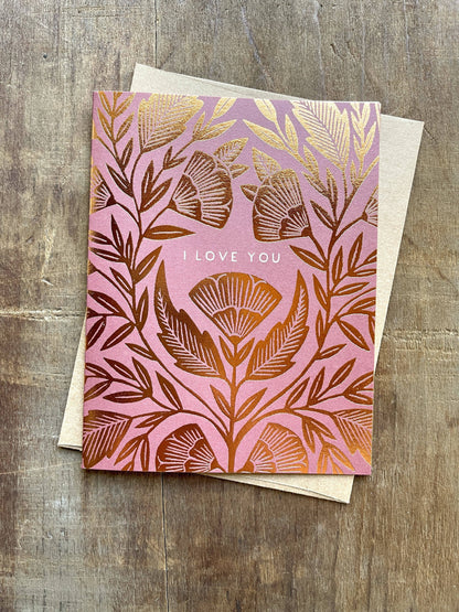 I Love You Foil Card