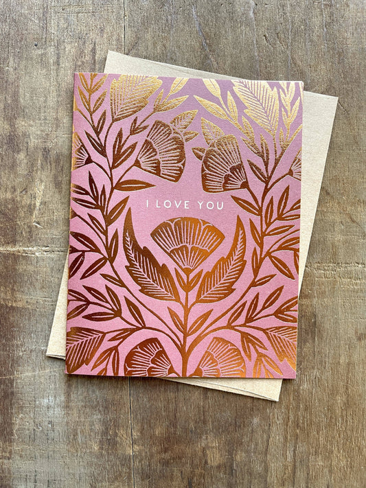 I Love You Foil Card