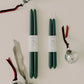 Beeswax Dipped Candles | Forest Green