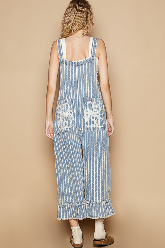 Upstate Striped Overalls