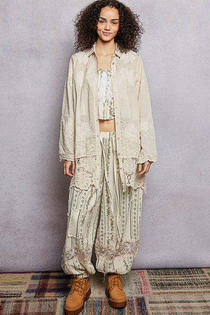 Forevermore Embroidered Longline Blouse