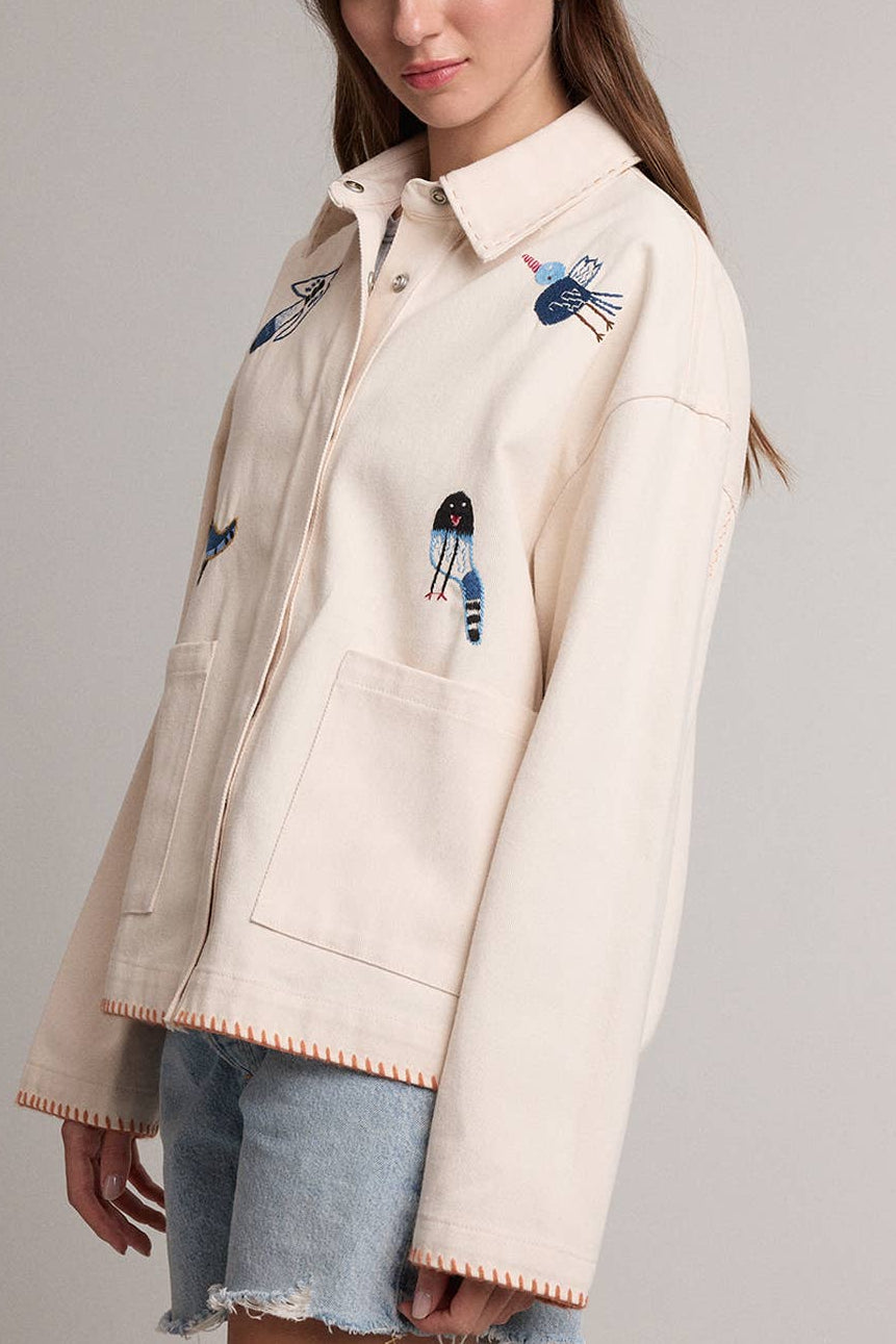 A Little Birdy Told Me Utility Shacket