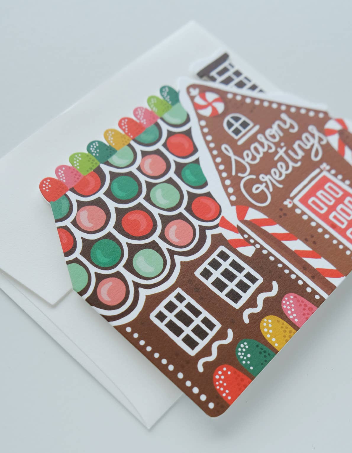 Gingerbread House Die Cut Card