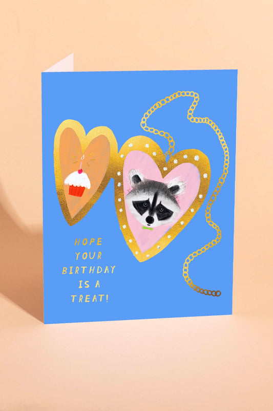 Raccoon Pal Birthday Card