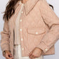 Light Quilted Collared Jacket | Rust + Cream