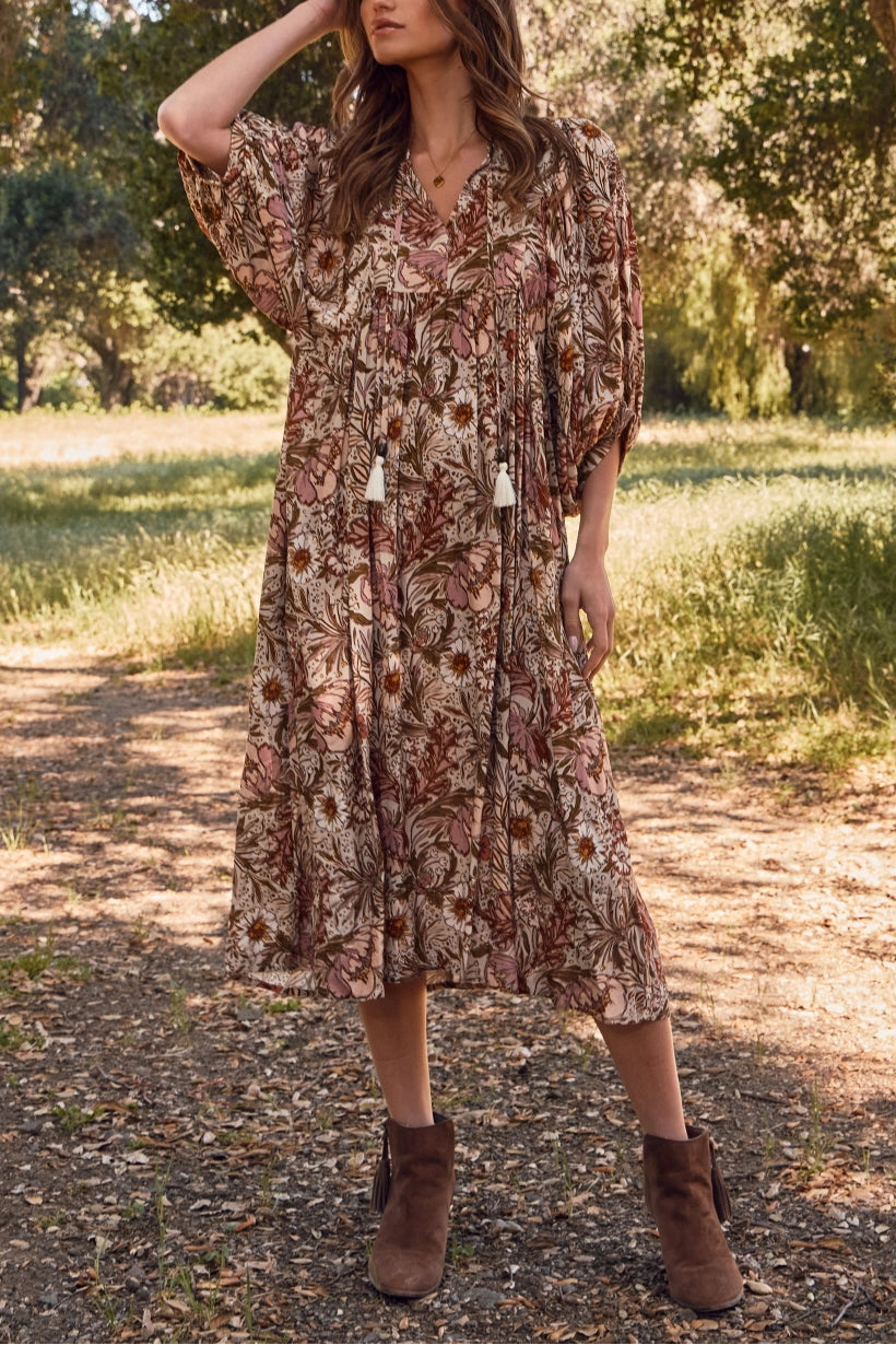 Madison Floral Midi Dress