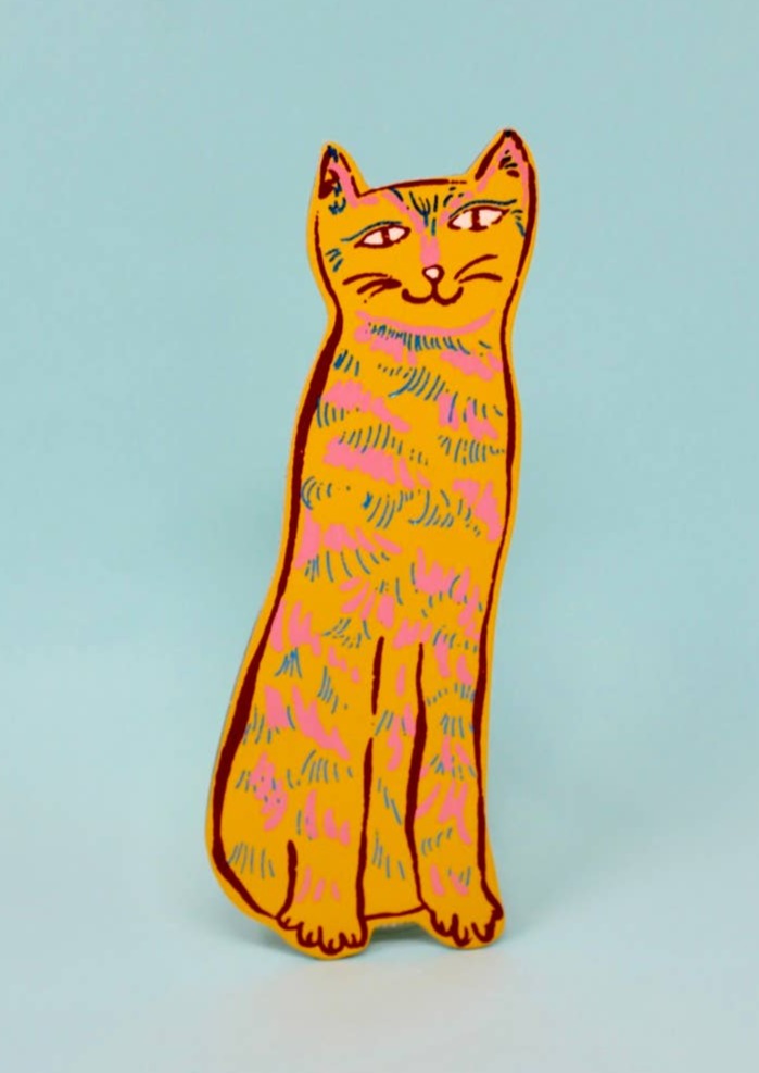 Cat Tails Bookmark | Yellow