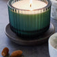 Roland Pine Green Ribbed Glass Candle | 6oz