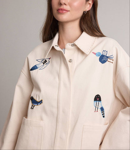 A Little Birdy Told Me Utility Shacket