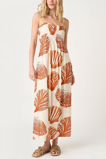To Shell And Back Midi Dress