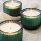 Roland Pine Green Ribbed Glass Candle | 6oz