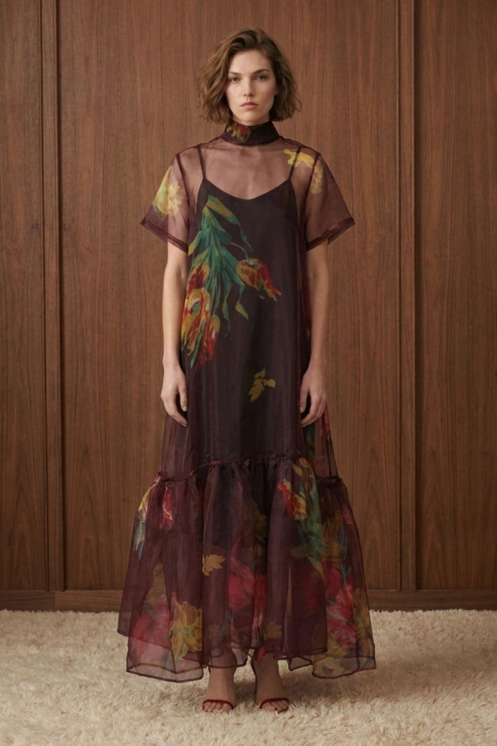Dark Ethereal Sheer Maxi Dress