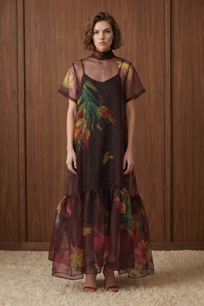 Dark Ethereal Sheer Maxi Dress