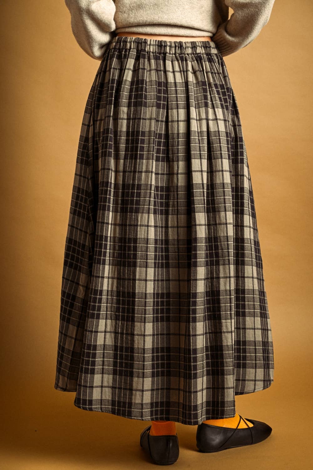 Tartan Plaid Skirt | Black + Stone