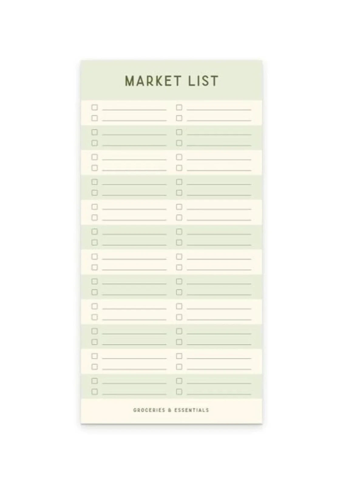 Striped Market List Pad