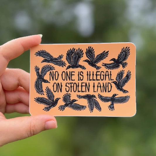 No One Is Illegal Sticker