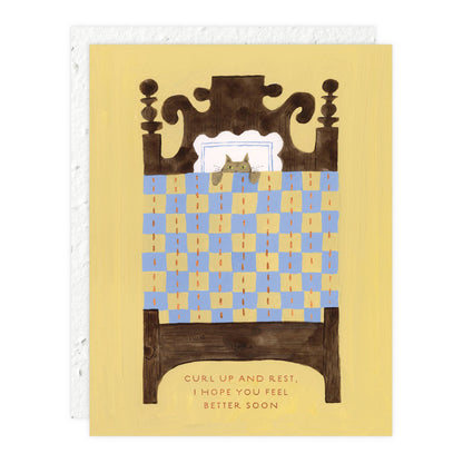 Cat Nap Get Well Card