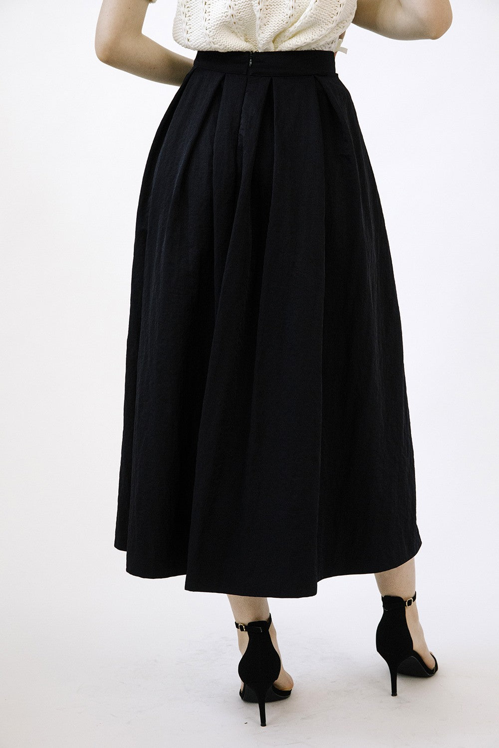 Pleated Midi Skirt