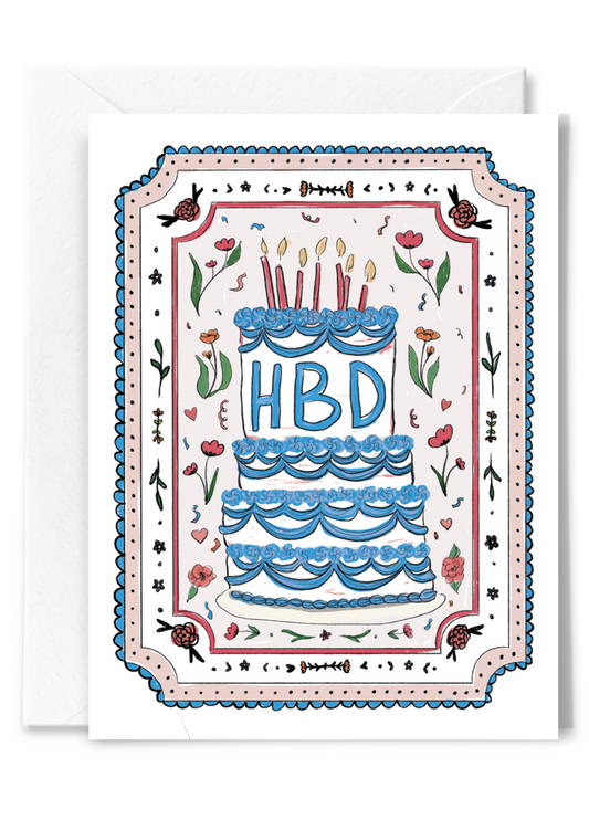 Cake and Confetti Birthday Card