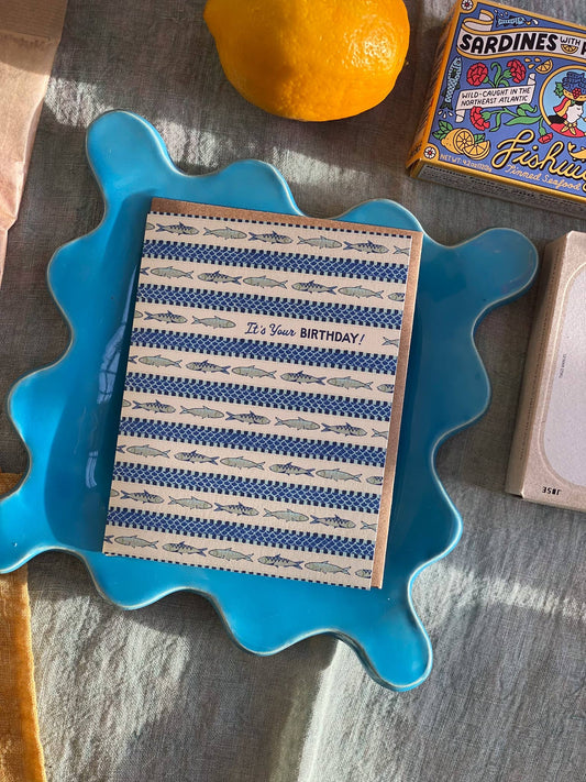 Sardine Pattern Birthday Card